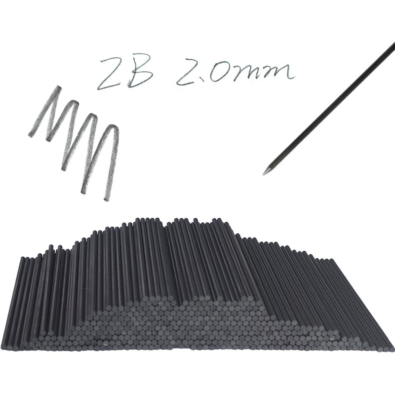 Tikpen 400pcs 2mm 2B HB Black 2.0mm Mechanical Pencil Holder Lead Refill drawing draft