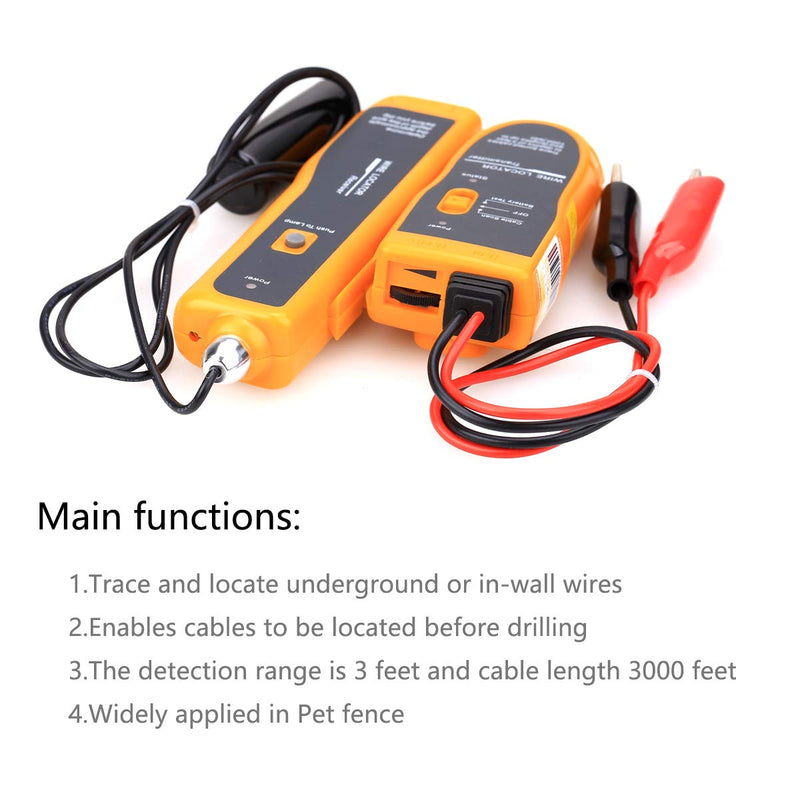 Nf-816 Cable Wire Locator Tracker Metal Pipes Electrical Wires Coax Cable Tester with Earphone