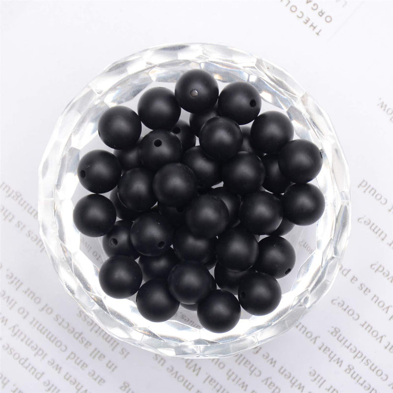 NCB Black Matte Onyx Beads 200pcs 4mm Round Gemstone Beads Spacer Charm Beads Natural Stone Loose Beads for Bracelet Necklace Jewelry Making 4mm 6mm 8mm 10mm (Matte Black Onyx, 4mm 200pcs) Matte Black Onyx