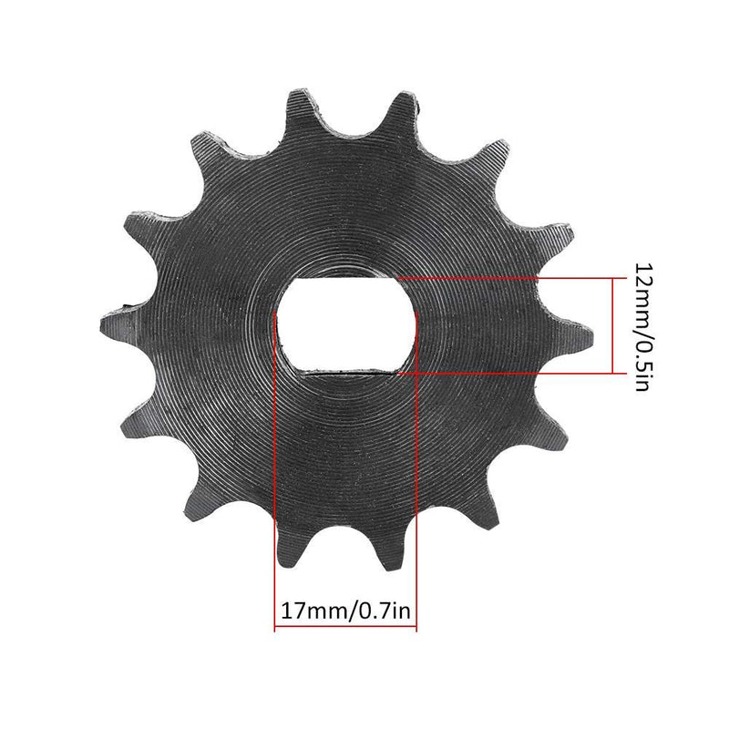 Keenso Chain Sprocket Gear,14 Tooth Sprocket Pinion Gear 428 Metal Chain Sprocket for Electric Scooter 12x17mm