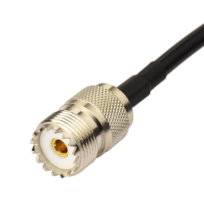 Eightwood UHF Female SO239 to BNC Male Adapter RG58 Antenna Jumper Cable 3 Feet for Handheld CB Radio, Amateur Radio, Ham Radio, Radio Scanner