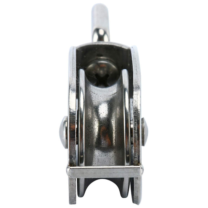 Rocaris 4 Pack M50 Lifting Single Pulley Roller Loading 880Ibs, 304 Stainless Steel Heavy Duty Single Wheel Swivel Lifting Rope Pulley Block