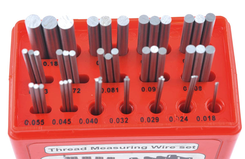 HHIP 4200-0240 Pro-Series 48 Piece Thread Wire Measuring Set Deluxe Case & Wire Holders