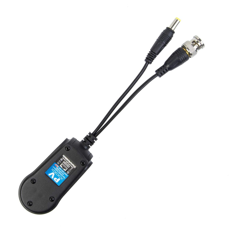 Xenocam 2 Pair Passive Video/Power Balun Upgraded 1080P - 5MP BNC to RJ45 Long Distance Network Transceiver Cat5e / Cat6 Cable to BNC Male Adapter for Full HD Security Surveillance Camera System