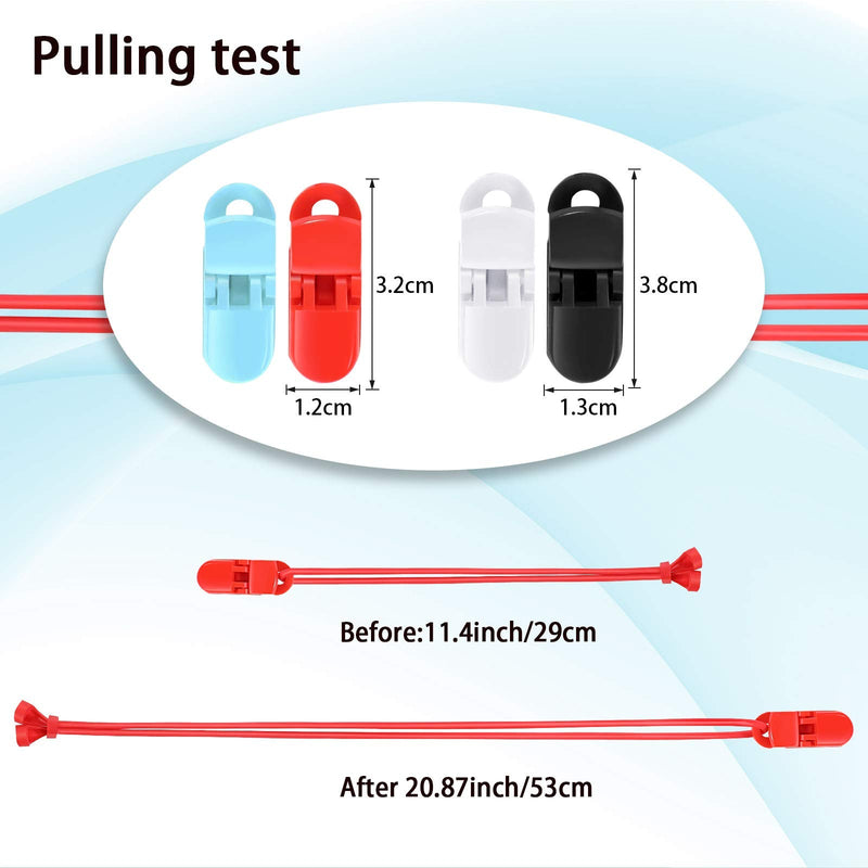 4 Pieces Hearing Aid Clips Adjustable Hearing Aid Clip Holder Anti-lost Hearing Aid Lanyard for Adults, 4 Colors (Classic Style) Classic Style