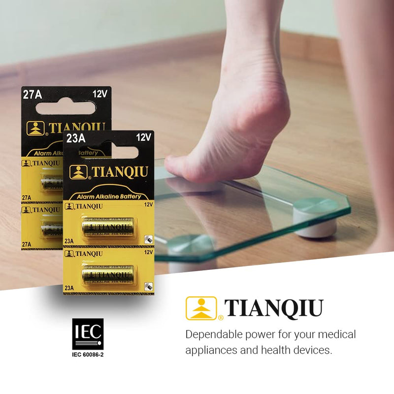 Tianqiu A27 12V Alkaline Battery, Tearstrip (25 Batteries) 25 Batteries