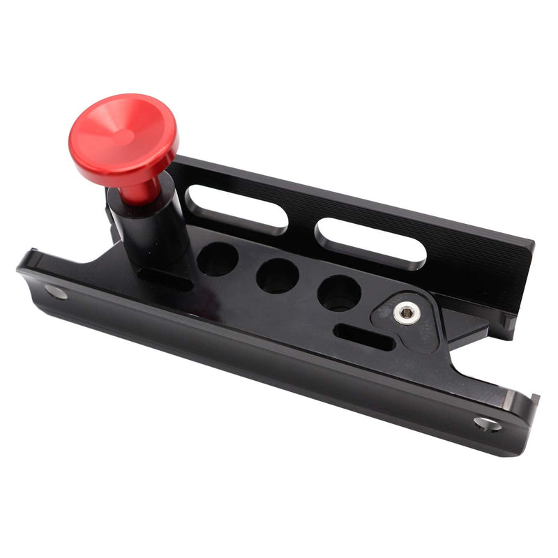 Quick Release Adjustable Aluminum Fire Extinguisher Holder Mount Bracket Compatible with for Jeep Wrangler UTV Polaris RZR Ranger Camper Van with Pillar Black