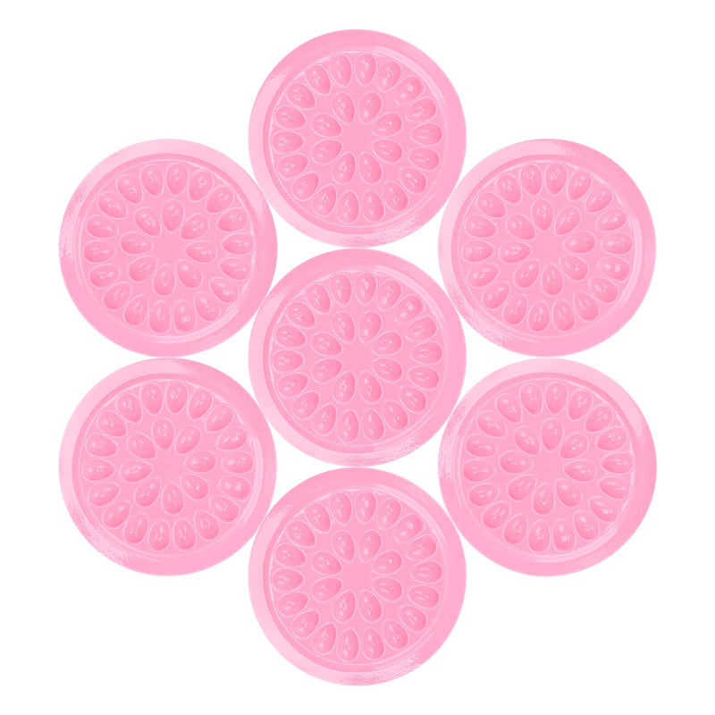 100PCS Flower Pallet Pad, False Eyelashes Extension Holder Plastic Pallet Pads for Eyelash Extensions (Baby Pink) 100PCS Baby Pink