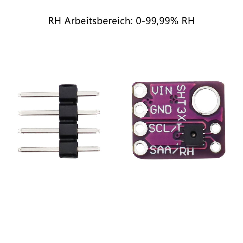 ARCELI Pack of 5 SHT31-D Temperature Humidity Sensor, Digital Output Temperature and Humidity Sensor Module IIC I2C Interface 3.3V Compatible with Arduino