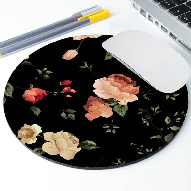 Autumn Mousepad Round Mouse pad Beautiful Design Floral Mouse pad Office PA-123