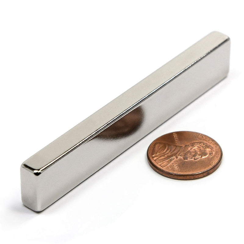 CMS MAGNETICS - Rectangle Neodymium Magnet Bar (1 ct, 3” x1/2" x1/4”) - Rare Earth Rectangle Magnet for Crafts, School Projects & Magnetic Therapy, Pack of One Rectangular Neodymium Bar Magnet