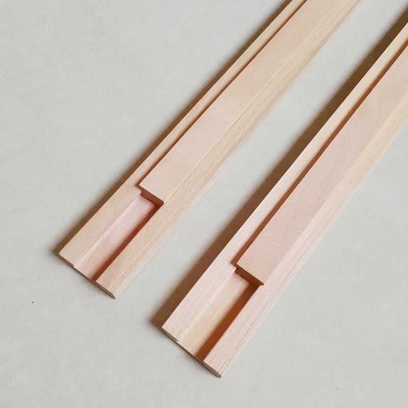 Btibpse Wooden Drawer Slides 50cm Classic Wood Center Guide Track (20'') 2