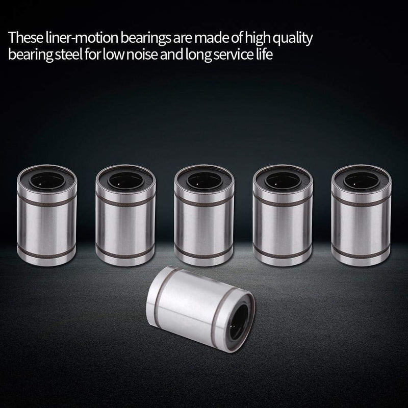 10Pcs 12 * 20 * 30 LM12UU Bearing 12mm Linear Motion Ball Bearing CNC Slide Bushing for 12mm Rod, 3 Dimensional Printer CNC Parts, and Other Applications