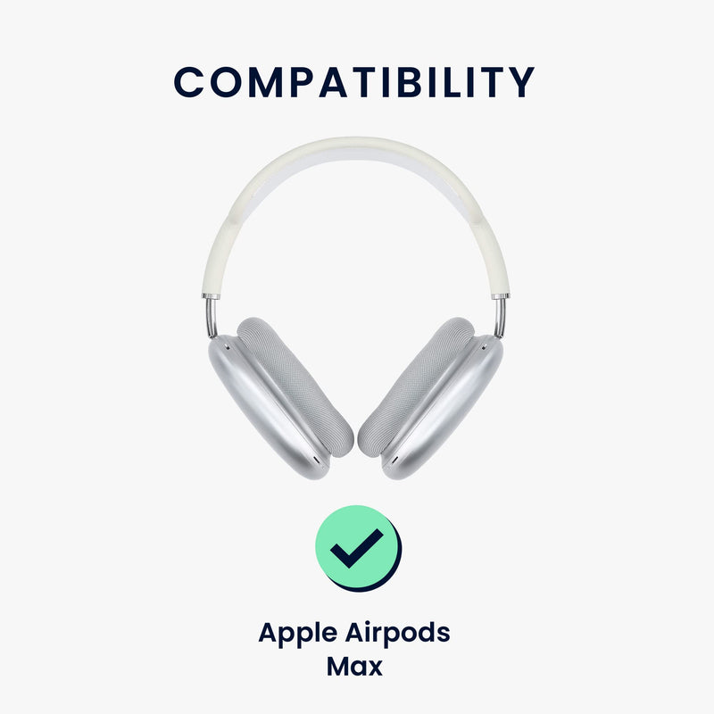 kwmobile Headband Cover Compatible with Apple Airpods Max - Headphones Cover Protector Silicone - White