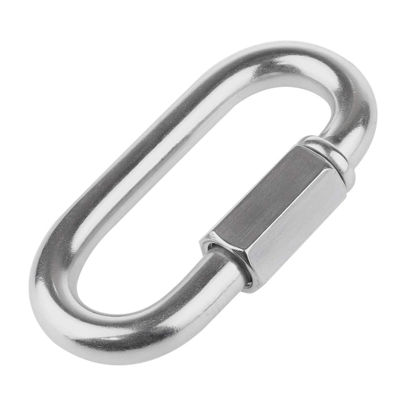 IEBUOBO 304 Stainless Steel Quick Links D Shape Locking Quick Chain Repair Links M5 3/16 inch Pack of 15
