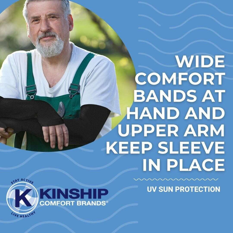 Kinship Comfort Brands Arm Skin Protector Sleeves. Keep Arm Skin safe from Abrasions, Bruising, Thin Skin Tears, and UV/Sun. Nude (2 Pair) Medium (2 Pair)