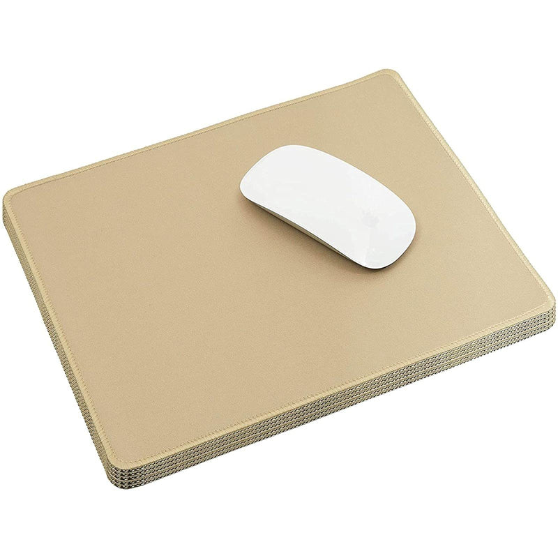 Anti Slip Rubber Mouse Pad in Gold for Office Desk (4 Pack)