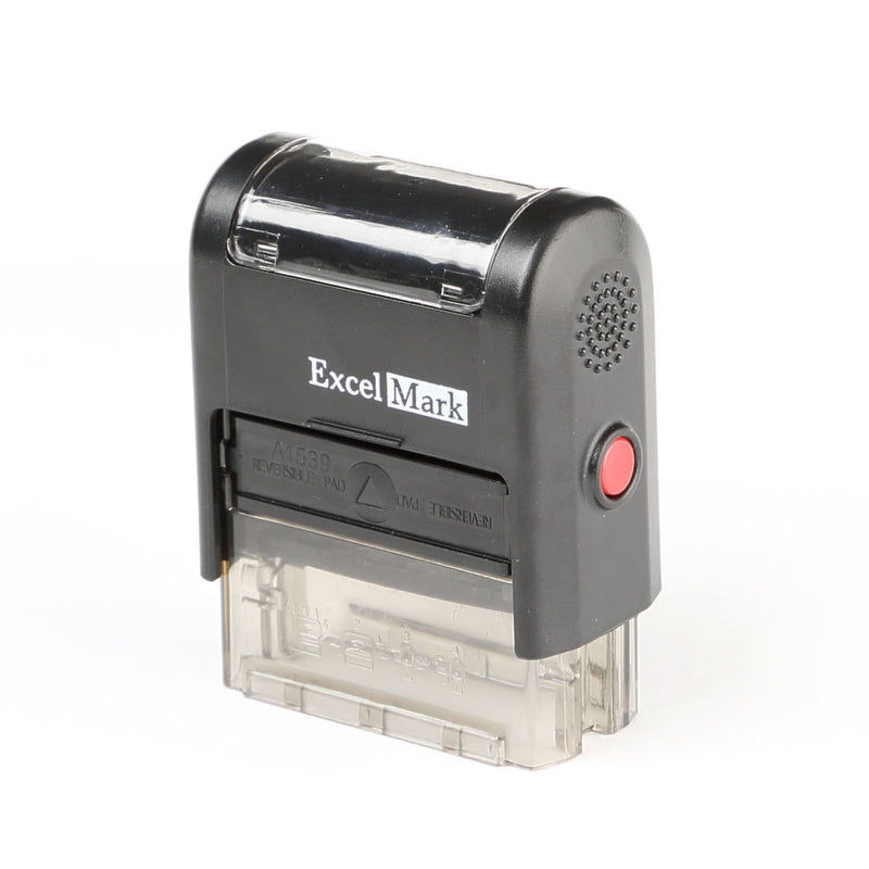 Entered - ExcelMark Self-Inking Rubber Stamp - A1539 Blue Ink