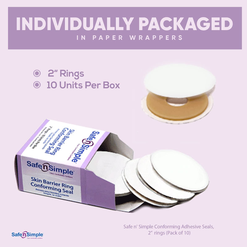 Safe n' Simple Conforming Adhesive Seals, 2 Inch (Pack of 10)