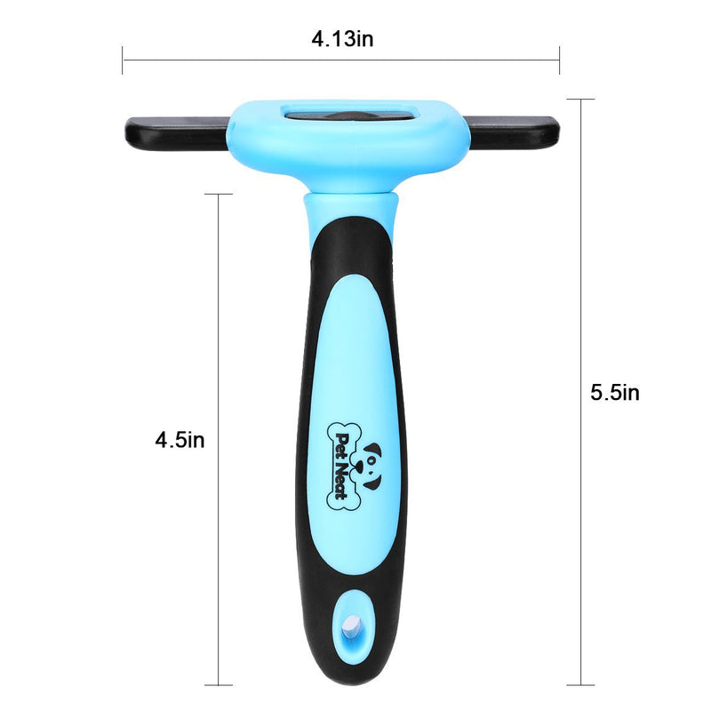 Pet Neat Pet Grooming Brush Effectively Reduces Shedding by Up to 95% Professional Deshedding Tool for Dogs and Cats Blue