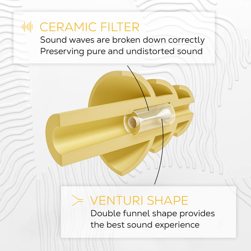 Motorcycle Ear Plugs - Shush Biker - Reusable Filter - High Performance Hearing Protection Against Wind Noise - High Performing Ceramic Filter - for All Ear Sizes