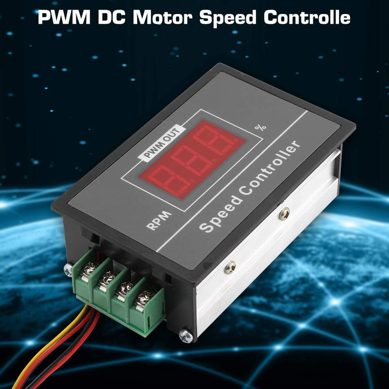 Speed controller, DC 6-60V 12V 24V 36V 48V 30A PWM DC motor speed controller with short-term start stop switch and digital display