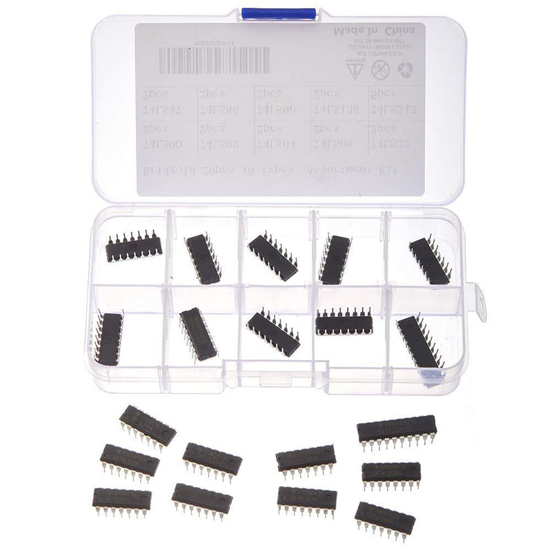 Bridgold 20pcs 10 Types 74LSxx Series Low-Power Schottky Logic ICï¼ŒDigital Integrated chipï¼ŒIncluding:74LS00 74LS02 74LS04 74LS08 74LS32 74LS47 74LS86 74LS90 74LS138 74LS245 Each 2 pcs.