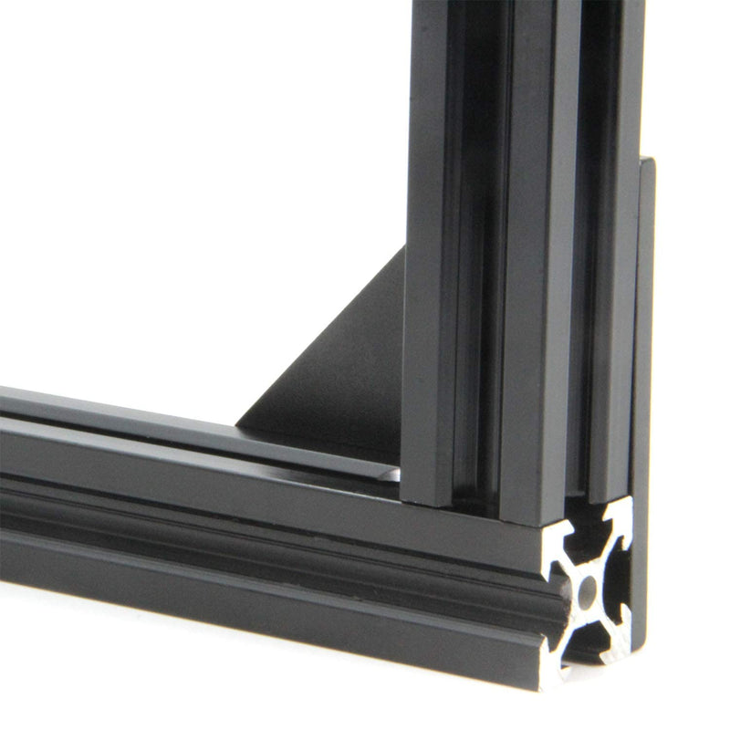 Zeberoxyz 10PCS/Kit Black L Shape Corner Bracket Plate with 50PCS Screws + 50PCS T-Nuts, 5-Hole 90 Degree Joint Board Plate for 2020 Series Aluminum Profile 3D Printer Frame(10PCS Black-L with Nut) 10PCS Black-L with Nut