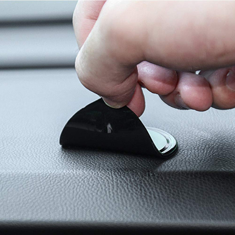 2 Sheet Round Car Dashboard Sticky Pad with Exquisite Rhinestone Sticky Car Dashboard Anti Slip Mat Adhesive Mat for Cell Phone, Electronic Devices, Keys, Sunglasses