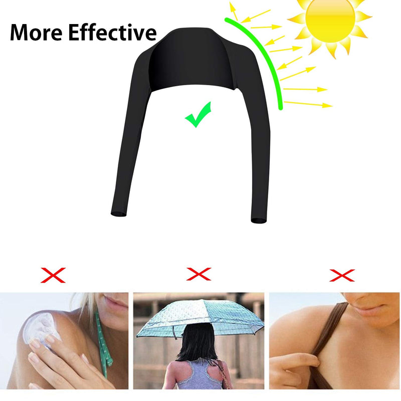 Hairwilly Advanced Cooling Shawl Arm Sleeve Sun Protection Comfortable & Breathable for Women Golf & Outdoor Sports Black X-Large