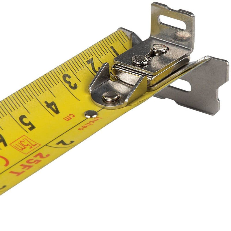 Klein Tools 9375 Measuring Tape, 7.5 m Double-Hook Double-Sided Tape Measure, Magnetic with Retraction Speed Break and Metal Belt Clip