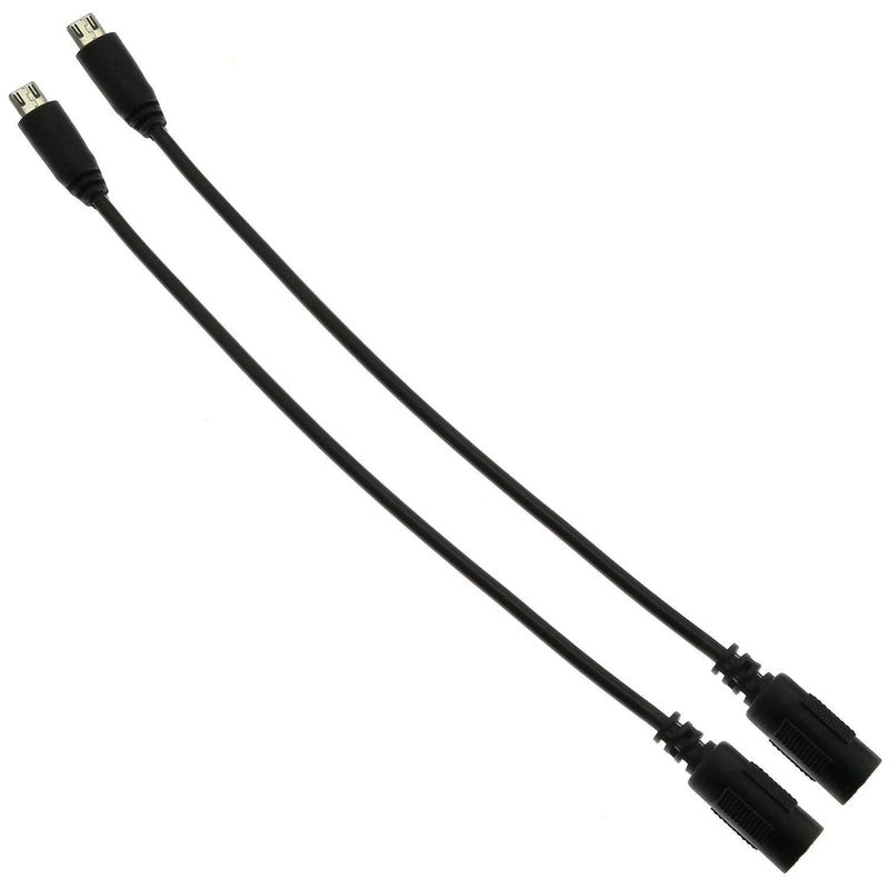 E-outstanding 2PCS DC Barrel Jack to Micro-USB B Male Connector Adapter 5V Power Cable 5.5mmx2.1mm