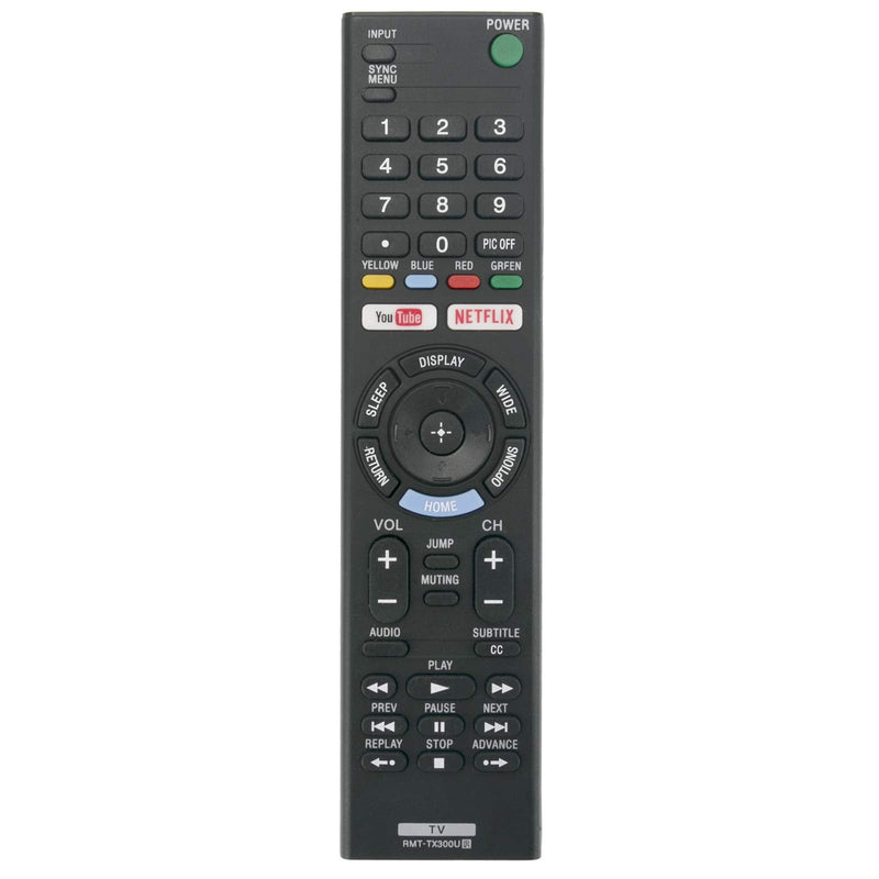 RMT-TX300U IR Replace Remote Control fit for Sony Bravia TV KD-43X7007E KD-43X700E KD-43X720E KD-49X7007E KD-49X700E KD-49X720E KD-50X690E KD-55X7007E w You Tube YouTube Netflix Shortcut App Key