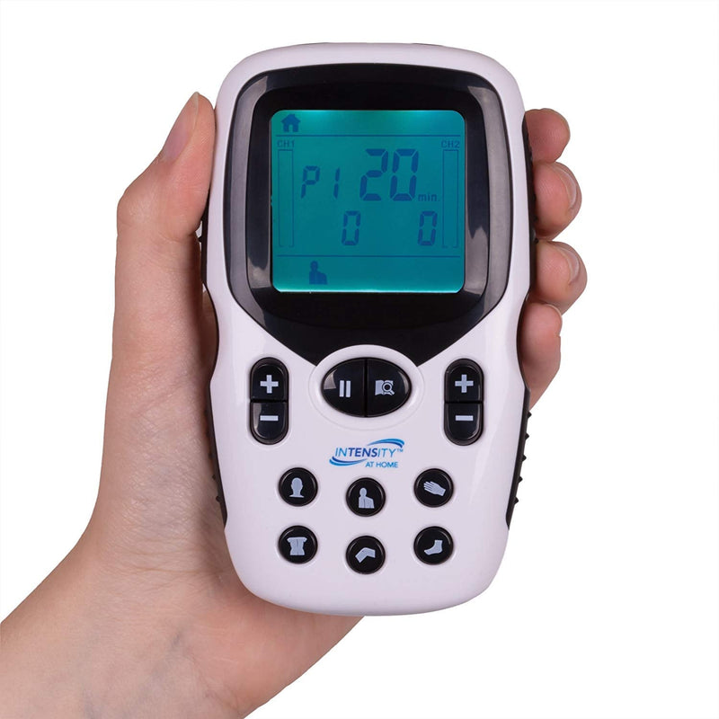 Intensity at Home TENS Unit Muscle Stimulator - Electric Pulse Muscle Stimulator for Back Pain, Neck Pain, Body Pain - Electric Massager for Muscles With Electro Stim