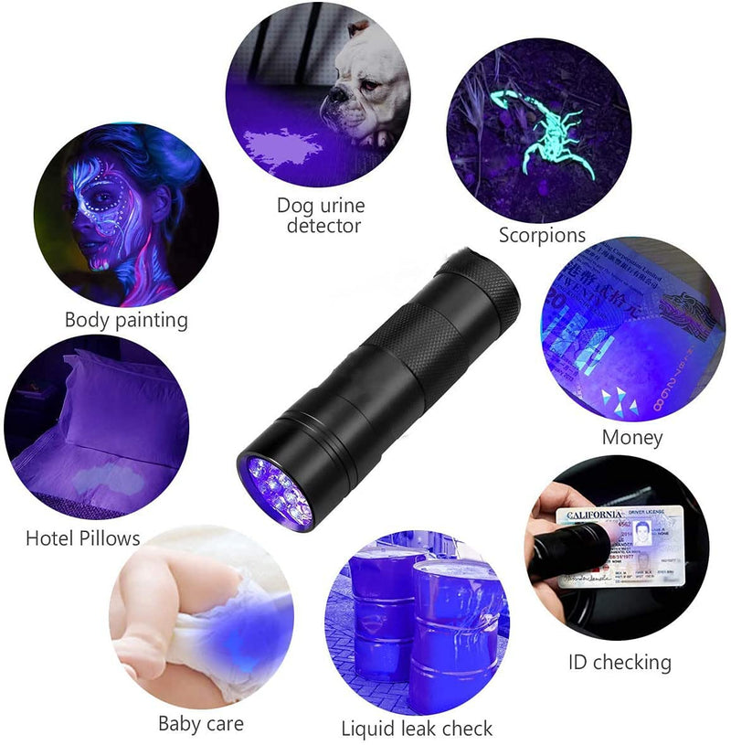Wale&Morn Auto Air Conditioner Flashlight Leak Detector Tool for Car AC Leak Test Flashlight UV Protective Glasses