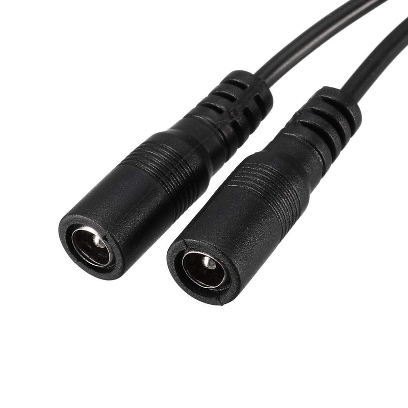 uxcell 1 Male to 2 Female 5.5mm x 2.1mm 32cm DC Power Splitter Cable for Router, LED Lights & More Electronics Devices