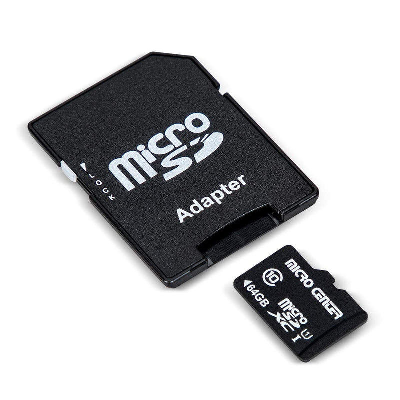 Micro Center 64GB Class 10 MicroSDXC Flash Memory Card 10 Pack with Adapter for Mobile Device Storage Phone, Tablet, Drone & Full HD Video Recording - 80MB/s UHS-I, C10, U1 (10 Pack) 64GB - 10 pack