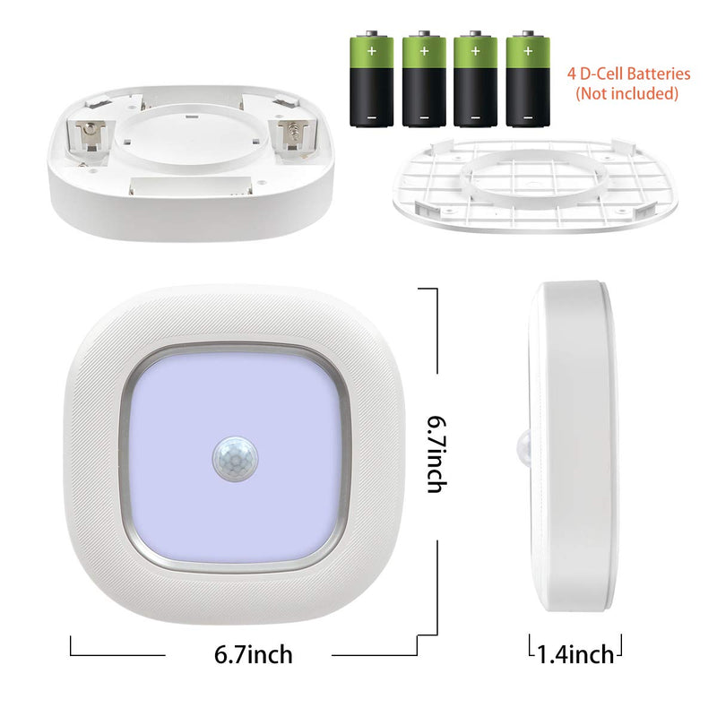 Motion Sensor LED Ceiling Light Battery Operated, WhitePoplar Wireless Motion Sensing Activated LED Light 300LM White Indoor for Closet Cabinet Stairs Kitchen Laundry Bedroom Basement Garage Hallway Cool White