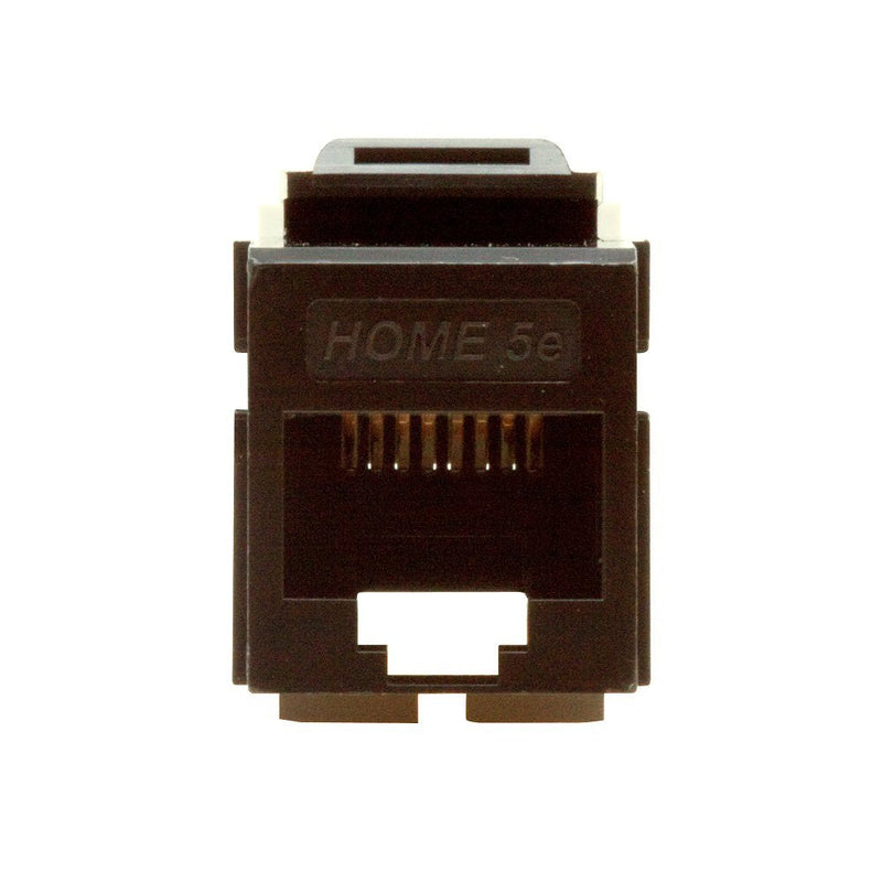 Leviton 5EHOM-RB5 Home 5e Snap-In Connector, T568A/B Wiring, Brown