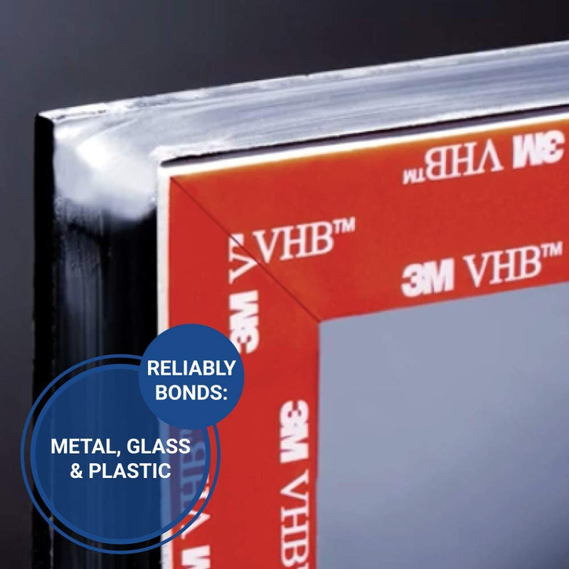 3M VHB Heavy Duty Mounting Tape 4910, Clear, 1/2" x 5 yards, Double Sided, Permanent, High Strength, Long-Term Durability