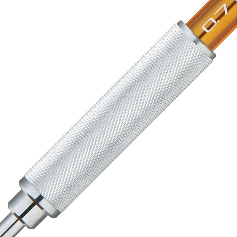 Uni M71010.26 Shift Pipe Lock Drafting 0.7mm Pencil, Silver Body with Orange Accent (M71010.26)