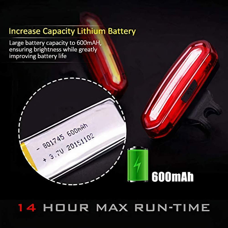 NP NIGHT PROVISION DUO-120 Red/White Strobe Back Rear Bike Light USB Rechargeable COB LED Lights PSR-120 Police Patrol Red/Blue Strobe Safety Warning Firefighter Police DUO-120: RED & WHITE LED (RED CASE)