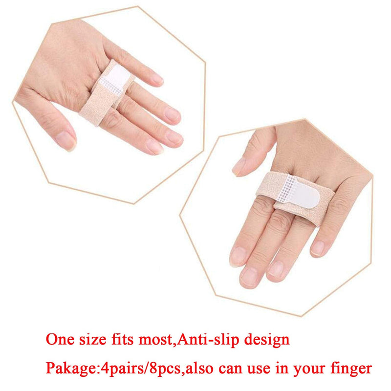 6 Pcs Broken Toe Separator Wrap Hammer Toe, Toe Straightener, Cushioned Bandages Toe Splint Wraps Separator for Broken Injured Finger Hammer Toe
