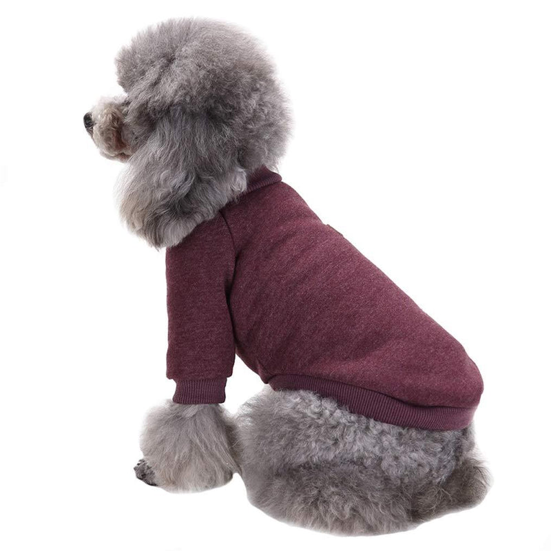 Jecikelon Pet Dog Clothes Knitwear Dog Sweater Soft Thickening Warm Pup Dogs Shirt Winter Puppy Sweater for Dogs (Brown, XXS) XX-Small Brown
