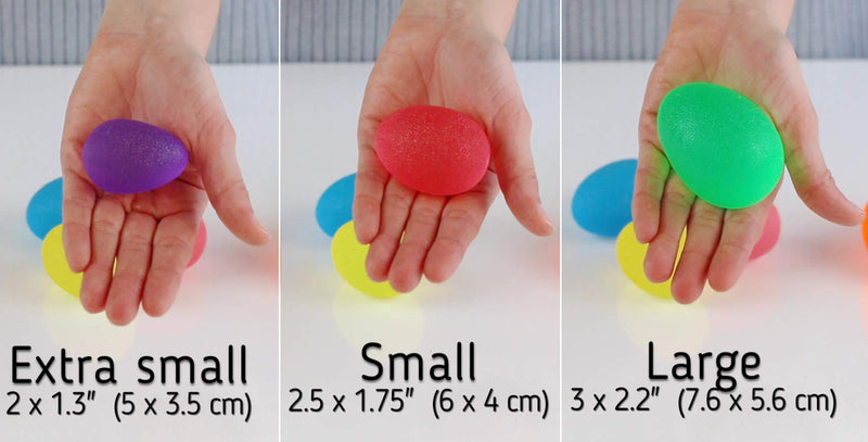 The Friendly Swede Stress Balls for Adults and Kids - Hand Grip Strength Trainer, Hand Therapy Squishy Ball, Set of 3 Finger Resistance Exercise Squeezer Large