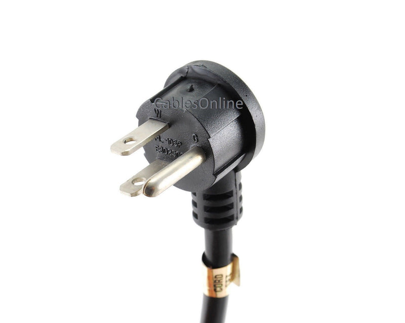 CablesOnline 6-ft Right Angled Plug AC Power Extension Cord/Cable, NEMA 5-15P to 5-15R, PC-406R