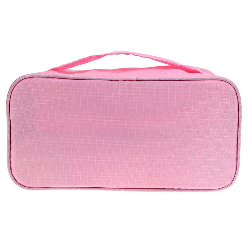 Xiaolanwelc Waterproof Portable Travel Bra Underwear Organizer Bag Lingerie Toiletry Wash Storage Case (Pink)