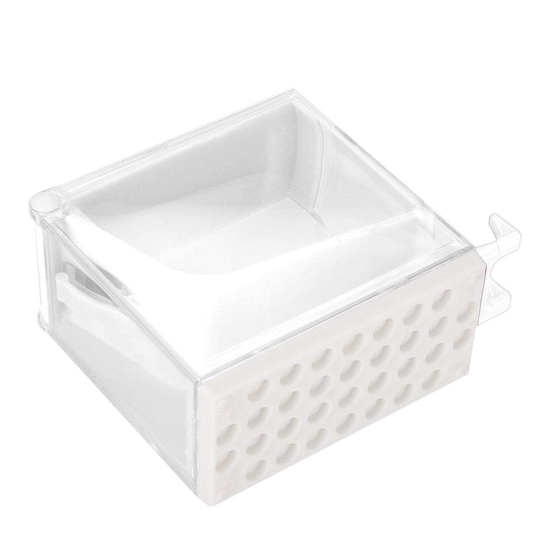 Press-on Dental Cotton Rolls Holder and Dispenser with Nonslip Base(Cotton Rolls Not Included), 4.7 x 3.8 x 1.9in(White)