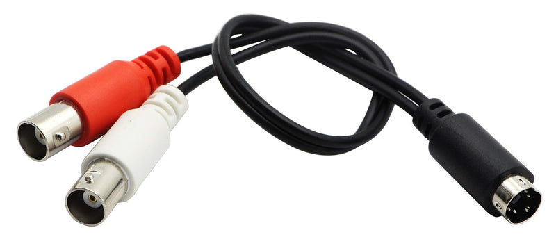 zdyCGTime 4-PIN Mini-DIN S-Video Male to 2 BNC Female Y Splitter Extension Adapter Cable.Video Signal Transmission for Devices Such as oscilloscopes and Monitors (26CM) 26CM