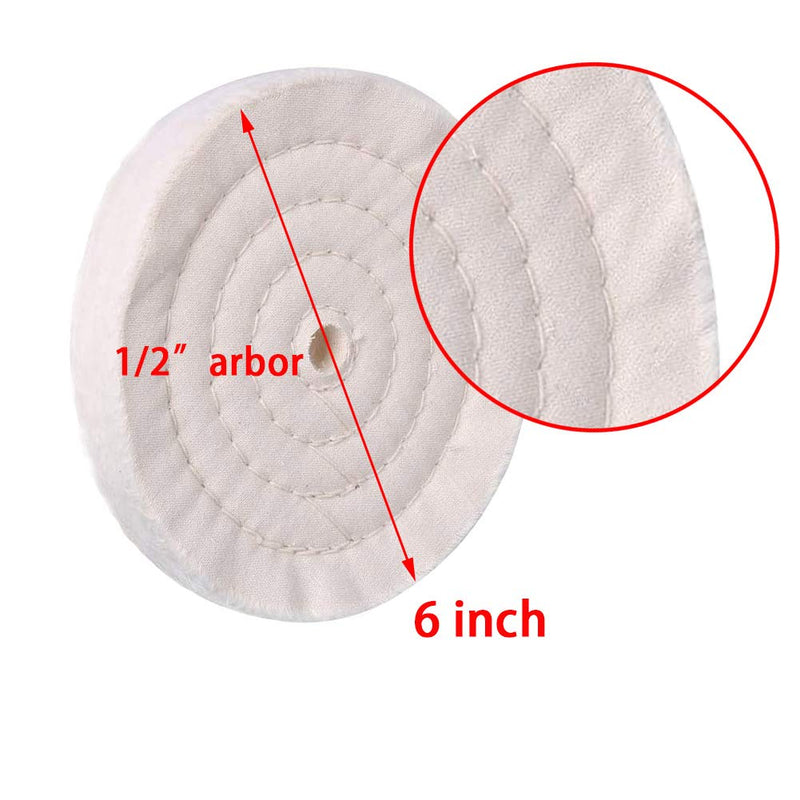 2 x 6" 70 Layer Polishing Disc for Sander Spiral Stitched Mirror Cotton